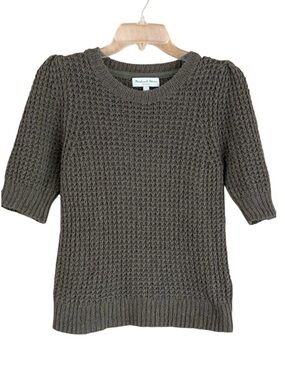 MICHAEL STARS Waffle Knit Sweater Cotton Blend Size S